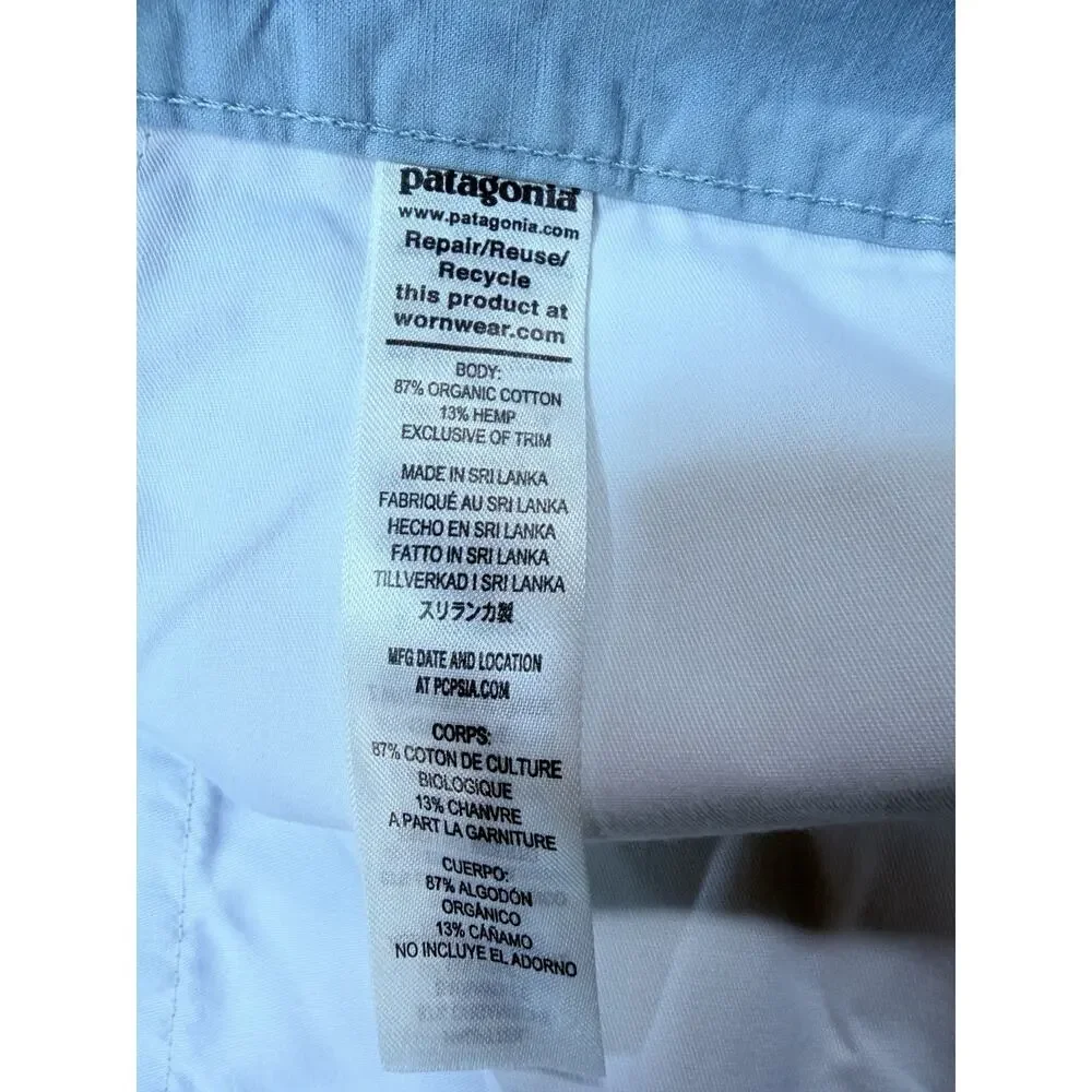 NWT Patagonia Lightweight All Wear Hemp Shorts 6 in Thermal Blue Gorpcore SZ 40
